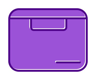 Teslimat kutusu simgesi, vektör illüstrasyonu basit tasarım