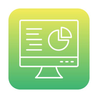 Çevrimiçi Pie Grafik ikonu vektör illüstrasyonu