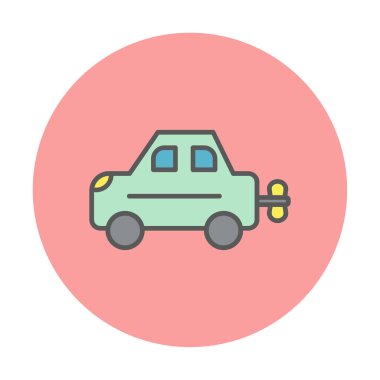 Araç Oyuncağı simgesi arka planda izole edildi