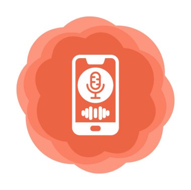 Beyaz arkaplan üzerinde ses vektör yardımcı illüstrasyonu