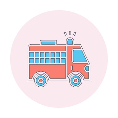 Van düz vektör simgesi