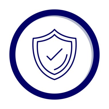 Güvenlik kalkanı simgesi koruma konsepti, vektör illüstrasyonu