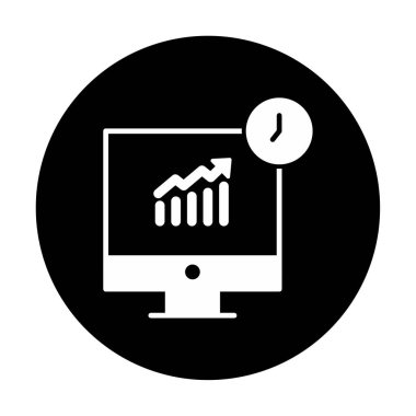 Stocks Analitik Modern Simgesinin vektör çizimi                   
