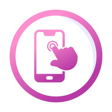 dokunmatik ekran simgesi, vektör illüstrasyonu 