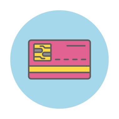 Akıllı Kart vektörü basit biçim simgesi