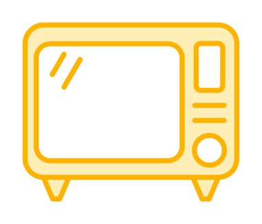 Eski TV simgesi vektör illüstrasyonu