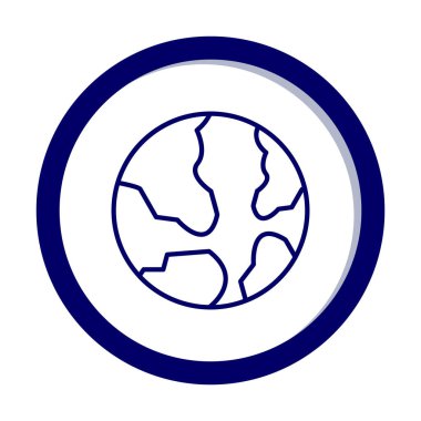 Dünya web simgesi vektör illüstrasyonu