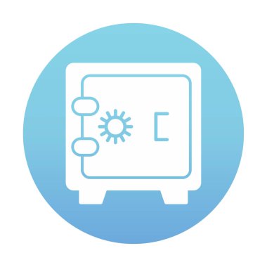 Güvenli simge, loker işareti, vektör illüstrasyonu