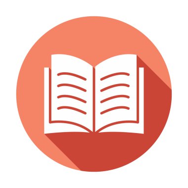 kitap düz simge vektör çizim
