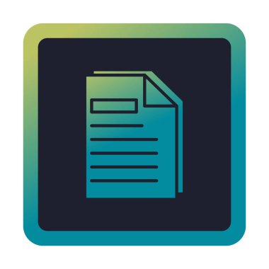 belge simgesi, vektör illüstrasyonu basit tasarım