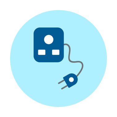 Fiş ve Soket, web simgesi basit tasarım 