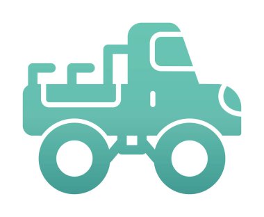 Canavar kamyon simgesi vektör illüstrasyonu