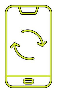 Smartphone Veri Eşzamanlamasının vektör çizimi 