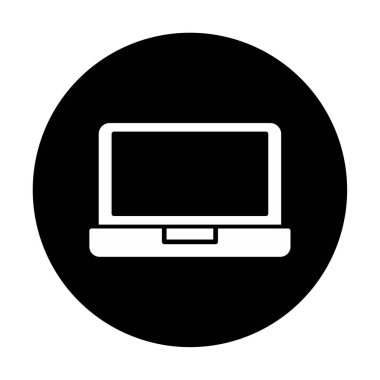 dizüstü bilgisayar simgesi, vektör illüstrasyonu basit tasarım 