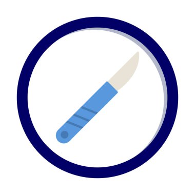 Cerrahi bıçak. Web simgesi basit illüstrasyon 