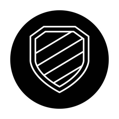 Güvenlik kalkanı simgesi, vektör illüstrasyonu