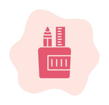 Kırtasiye web simgesi beyaz arkaplanda izole edildi