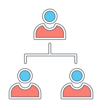 Çalışma Yönetimi vektör simgesi modern basit illüstrasyon