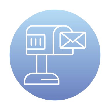 posta kutusu simgesi, vektör illüstrasyonu basit tasarım