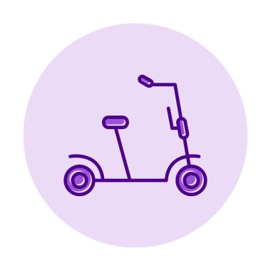 Scooter simgesi vektör illüstrasyonunu tekmele