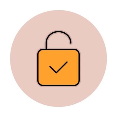 Beyaz arkaplanda asma kilit vektör çizimi