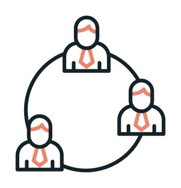 Takım iş web simgesi, vektör çizim