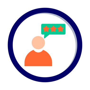 Müşteri İncelemesi, geribildirim ikonu vektör çizimi