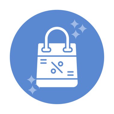 İndirim ve alışveriş çantası vektör çizgisi simgesi, satış konsepti                       