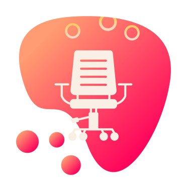 Ofis koltuğu. Web simgesi basit illüstrasyon