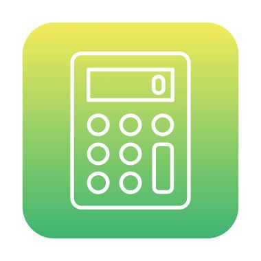 Hesap makinesi simgesi, beyaz arkaplanda renkli illüstrasyon