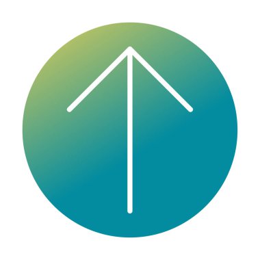 Yukarı ok simgesi, vektör illüstrasyonu, arayüz için düz tasarım 