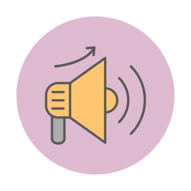 Basit Pazarlama Incerase simgesi, vektör illüstrasyonu