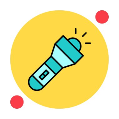 Seyahat fenerinin düz simgesi. Renkli vektör çizimi