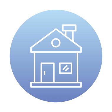 Ev. Web simgesi basit illüstrasyon