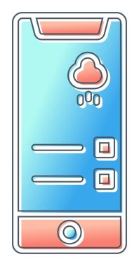 Telefon Hava Durumu Hava Durumu ikonu vektör illüstrasyon grafik tasarımı                                  