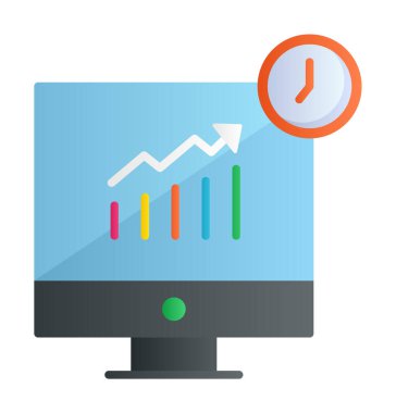 Stocks Analitik Modern Simgesinin vektör çizimi                   