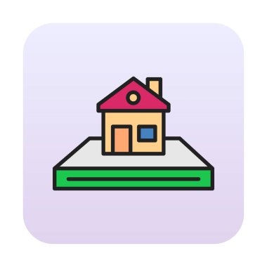 Beyaz arkaplanda ev simgesi vektörü izole edildi