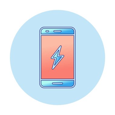 Mobil simge vektör illüstrasyonunu şarj et