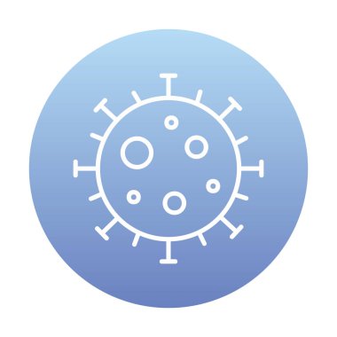 düz stil corona virüsü salgını web simgesi simgesi 