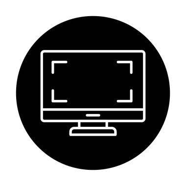 bilgisayar izleme simgesi, vektör illüstrasyonu basit tasarım