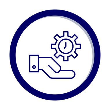 vites şekilli saat, Zaman Yönetimi konsepti, vektör illüstrasyonu 