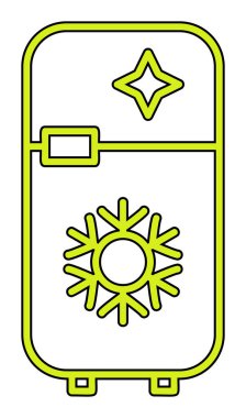 buzdolabı vektör simgesi çizelgesi çizimi