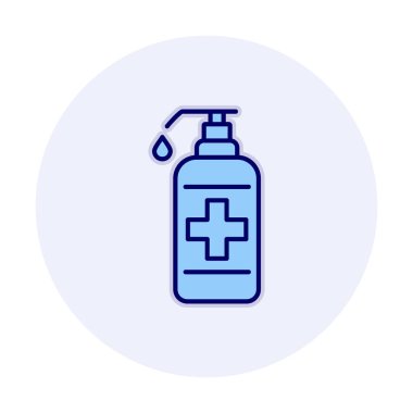 Bir dezenfektan şişesinin basit bir çizimi