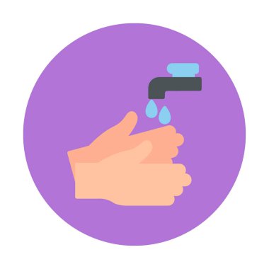 Elleri yıkama ikonu. özet çizimi