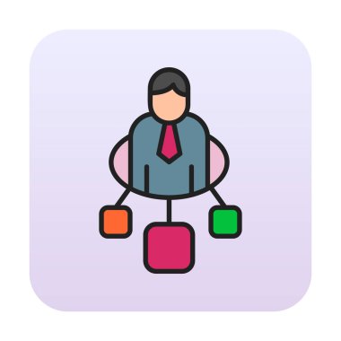 Takım Lideri Bağlantı web simgesi, vektör illüstrasyonu