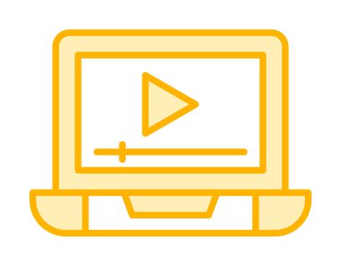 Video Ad simgesi vektör illüstrasyonu