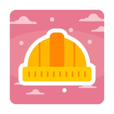 Sabit şapka simge vektör çizim