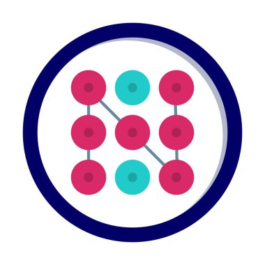 Desen ağ simgesi, vektör illüstrasyonu