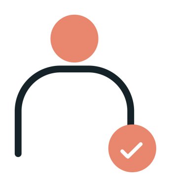 kullanıcı simgesi işaret vektörü çizimi 