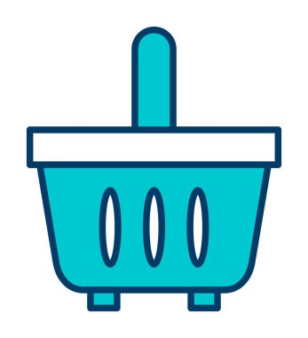 Alışveriş sepeti ikonu vektör illüstrasyonu          